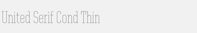 United Serif Cond Thin